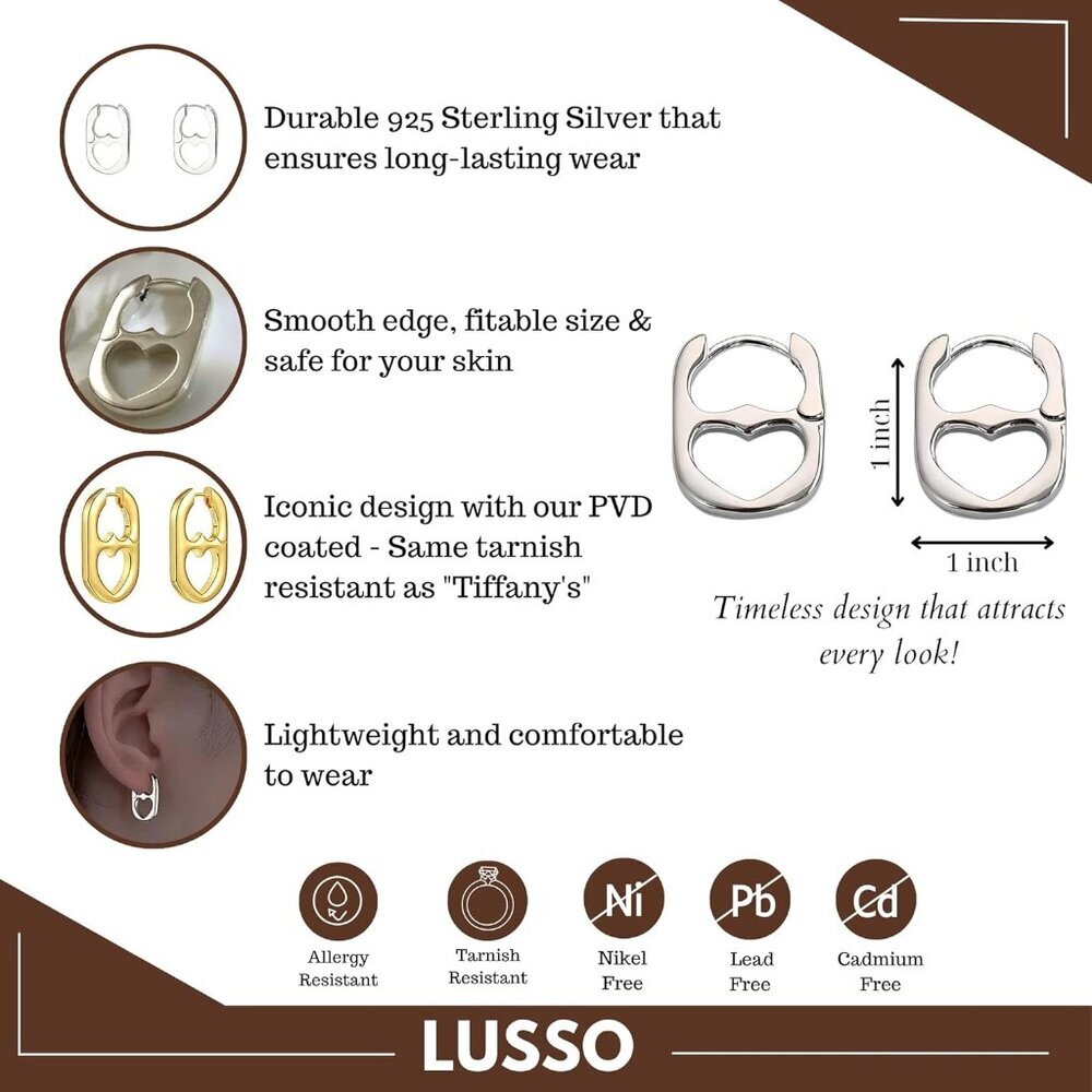 LUSSO Silver & Gold Soda Tab Necklace Earrings Unisex Beachy Jewelry for Women - Picture 4 of 7